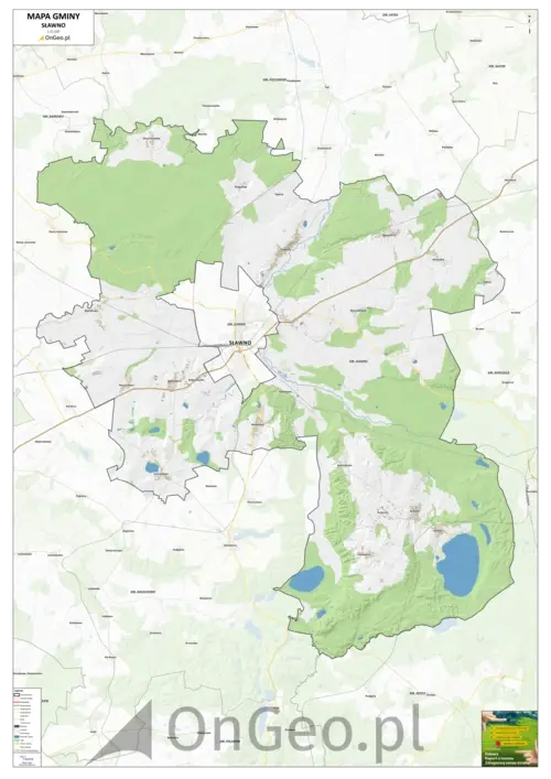 Mapa gminy Sławno